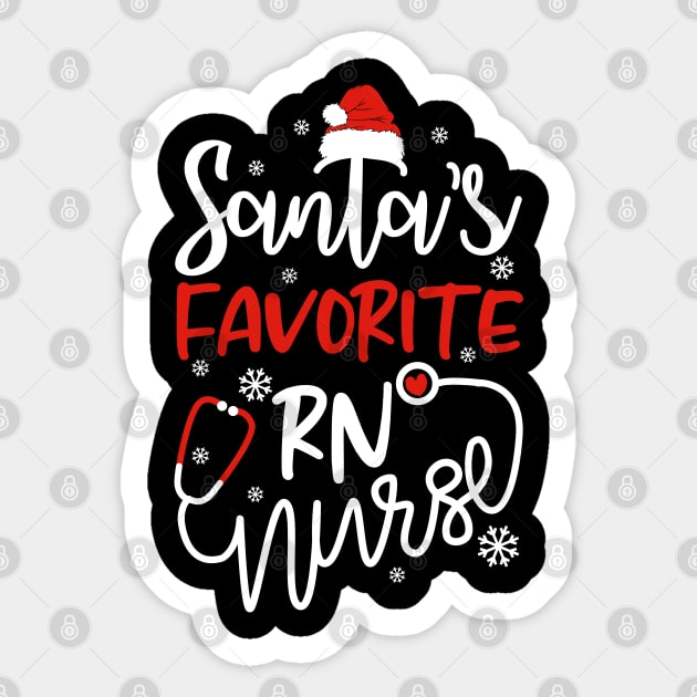 Santa's Favorite RN Nurse Sticker by Ana_Huts